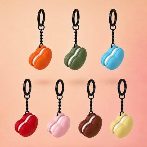 Fidget-Clicker Macaron Herz – 3D-gedruckter Herz-Clicker als Schlüsselanhänger, Infillity Schweiz